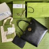 Gucci Dahlia Large Tote Double G Black Bag