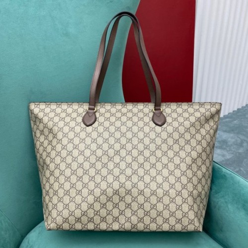 Gucci Ophidia Zip Tote GG Coated Canvas Medium Bag