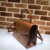 GUCCI Small Sylvie 1969 Top-Handle Brown Bag