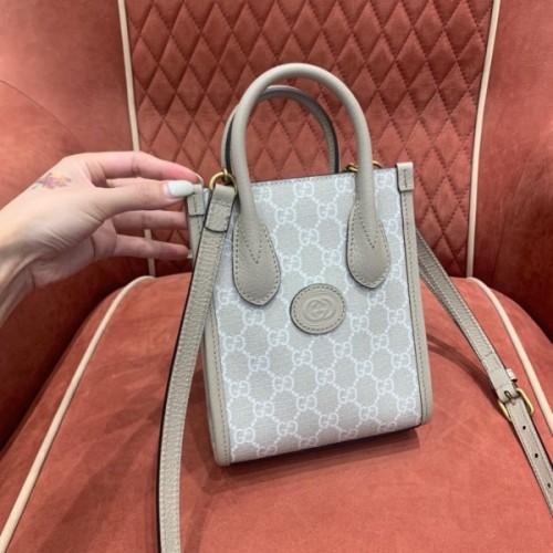 Gucci Jsmall GG beige / white tote bag