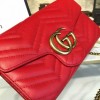 Gucci GG Marmont Matelassé Leather Super Mini Bag, Red