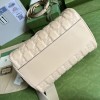 Gucci GG Matelassé leather medium duffle beige bag