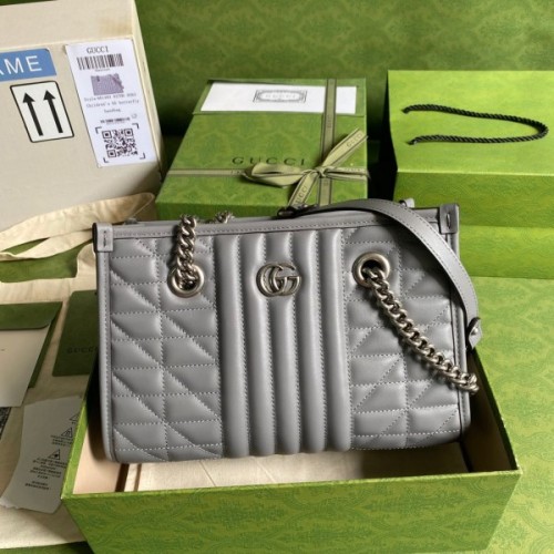 Gucci GG Mamon Small Tote Bag Gray 681483