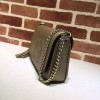Gucci Interlocking GG Gold Leather