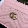 GG Marmont card case Nextdusty pink matelassé leather