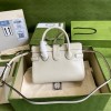 Gucci Dahlia white leather shoulder bag