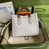 Gucci Diana small crocodile white tote bag 27cm