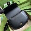 Gucci Embossed Leather Black leather shoulder bag