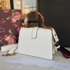 Gucci Dionysus medium top handle bag white/blue/red leather