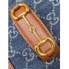 GUCCI mini 1955 Horsebit denim bag