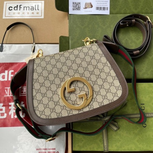 Gucci Blondie Shoulder Bag GG Canvas 29cm