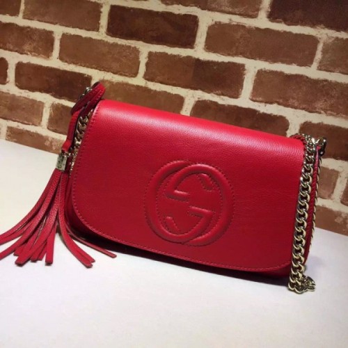 Gucci Interlocking GG Red Leather