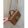 Gucci GG Marmont Small Beige Leather Bag 02