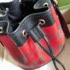 Gucci red leather bucket bag