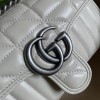 GG Marmont matelasse in white leather small bag