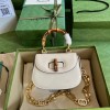 Gucci Bamboo 1947 white mini top handle bag