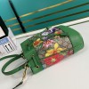 GUCCI GG Flora Small Ophidia Bucket Bag Green 616459