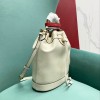 Gucci GG Diana Small Bucket White Leather Bag