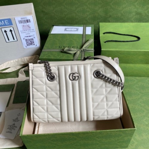 GG Marmont small tote white bag