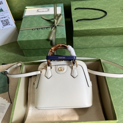 Gucci Diana white mini tote bag