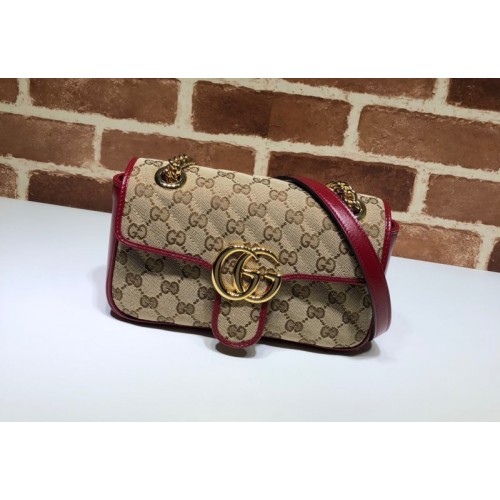 Gucci GG Marmont Mini Matelassé Red Shoulder Bag