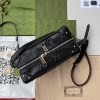 Gucci Black GG Embossed Shoulder Bag
