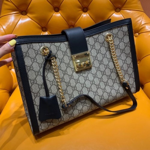 Gucci Padlock Small GG Black Shoulder Bag