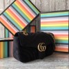 Gucci GG Marmont Chevron velvet shoulder bag