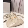 Gucci 1955 Horsebit Messenger White Bag