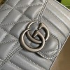 Gucci GG Marmont mini top handle bag in gray