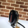 Ophidia mini GG round shoulder bag black velvet