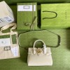 Gucci Dahlia white leather shoulder bag
