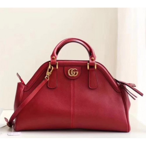 GUCCI RE(BELLE) MEDIUM TOP HANDLE BAG ‎516459 RED 2018