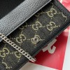 Gucci dionysus super mini double black flap bag