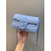 Gucci GG Marmont blue belt bag