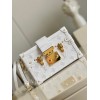 Louis Vuitton Petite Malle white calfskin leather bag