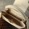 Louis Vuitton Quilting Capucines PM Cream 27cm