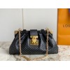 Louis Vuitton 2023 Monogram S Lock Black Clutch M46544