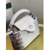 Louis Vuitton Capucines Mini White Lizard Leather 21cm