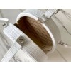 LV Petite Boite Chapeau Crocodile White leather M43514