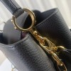 Louis Vuitton M21798 Capucines MM Black Leather Bag