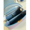 Louis Vuitton Capucines MM Taurillon Blue Leather Bag