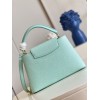 Louis Vuitton Capucines MM Taurillon Green Leather Bag