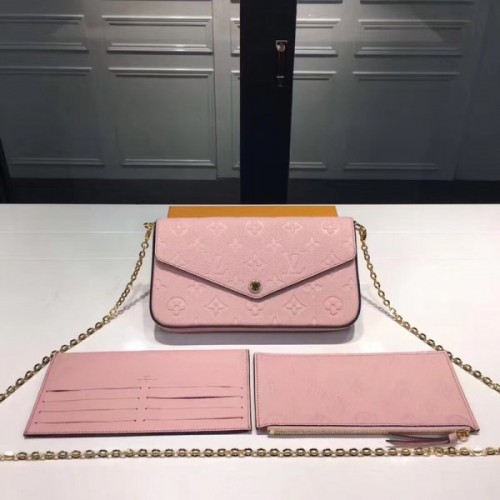 LV Pochette Felicie in pink