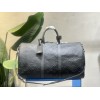 Louis Vuitton Black Keepall Bandouliere 50 Bag M21375