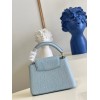 Louis Vuitton Capucines Mini Taurillon Blue Bag