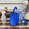 Louis Vuitton Capucines Blue Ostrich leather mini bag