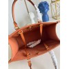 LV OnTheGo MM Monogram Orange Empreinte Leather M45595