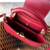 Louis Vuitton Quilting Capucines PM Red 27cm