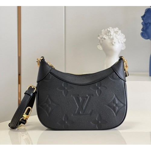 LV Bagatelle Monogram Empreinte Leather Black M46091